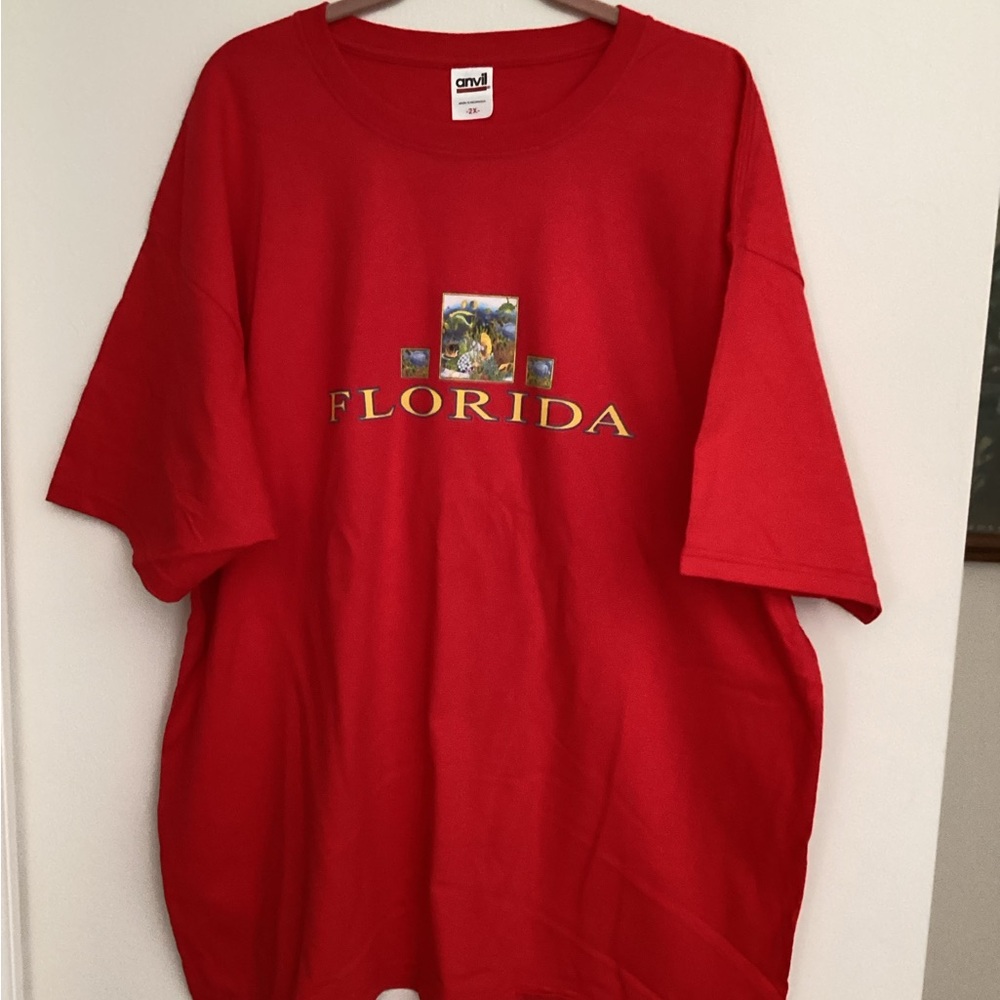 18. Gildan Red Florida Graphic Tee - Short Sleeve NWOT Unisex
